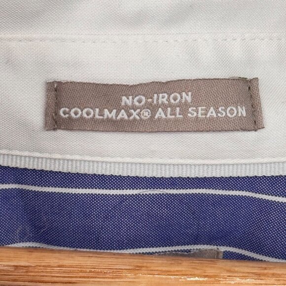 Chicos 2.5 No-Iron Coolmax All Season Striped Shirt Womens Size 18  Blue popover - Picture 3 of 13